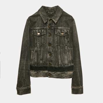 Saint Laurent Faded Black Denim Jacket XS