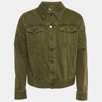 Pre Owned Saint Laurent Paris Green Cotton Jacket L
