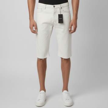 مملوكة مسبقًا Saint Laurent Light Grey Denim Bermuda Shorts S/Waist 33"