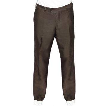 Pre Owned Yves Saint Laurent Vintage Brown Wool Straight Leg Pants XL