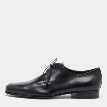Salvatore Ferragamo Black Leather Lace Up Derby Size 41.5