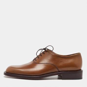 Salvatore Ferragamo Brown Leather Lace Up Oxfords Size 41.5