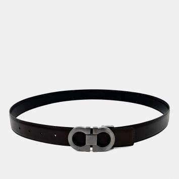 مملوكة مسبقًا Salvatore Ferragamo leather Black Brown reversible belt