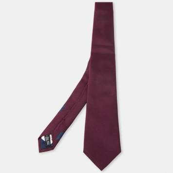 Pre Owned Salvatore Ferragamo Purple Silk Tie 