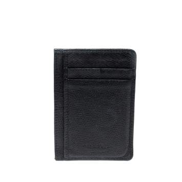 Pre Owned Salvatore Ferragamo Black Leather Card Holder