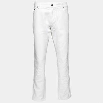 Pre Owned Salvatore Ferragamo White Denim Pants XXL
