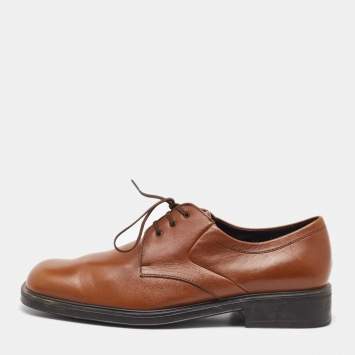 Salvatore Ferragamo Tan Leather Lace Up Derby Size 41.5