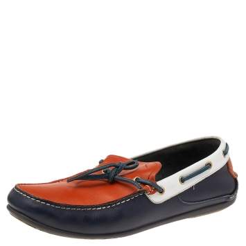 Pre Owned Salvatore Ferragamo Multicolor Leather Slip On Loafers Size 43