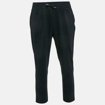 Pre Owned Sandro Navy Blue Knit Joggers XL