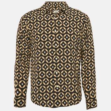 Sandro Black Printed Crepe Loose Fit Shirt XS