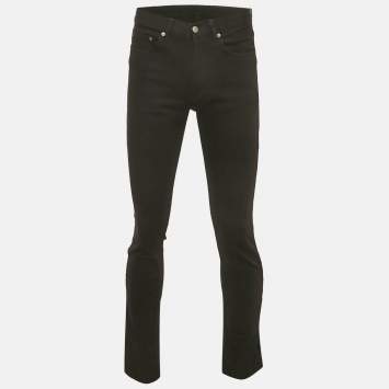 Sandro Black Denim Slim-Fit Jeans M Waist 31"