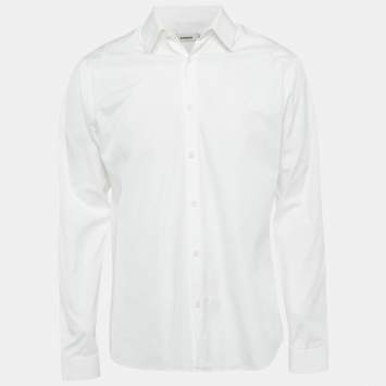 Pre Owned Sandro White Cotton Classic Fit Shirt L