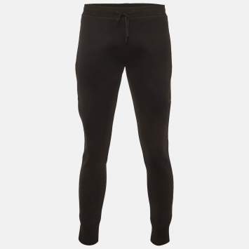 مملوكة مسبقًا Sandro Black Technical Knit Zip Up Pocket Joggers M