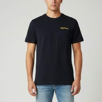 مملوكة مسبقًا Sandro Black "Take It Easy" Embroidered Jersey Crewneck T-Shirt M