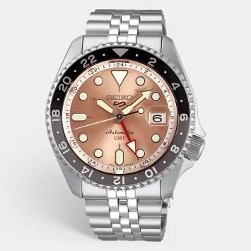 مملوكة مسبقًا Seiko 5 sports SSK043K1 Champagne Dial Stainless Steel Men's Wristwatch 42.5mm