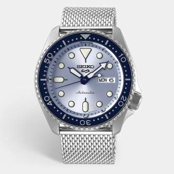 مملوكة مسبقًا Seiko 5 sports SRPE77K1 Blue Dial Stainless Steel Men's Wristwatch 42.5 mm