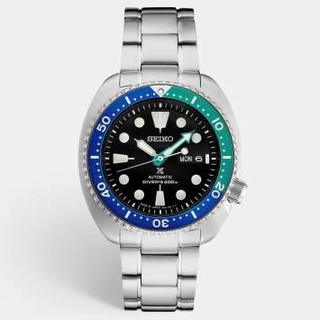 Pre Owned Seiko Prospex SRPJ35K1 Black Dial Stainless Steel Men's Wristwatch 45 mm