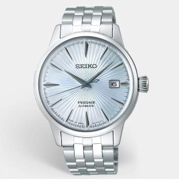 Pre Owned Seiko Presage SRPE19J1 Blue Dial Stainless Steel Men's Wristwatch 40.5 mm