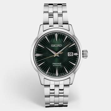 Pre Owned Seiko Presage SRPE15J1 Green Dial Stainless Steel Men's Wristwatch 40.5 mm