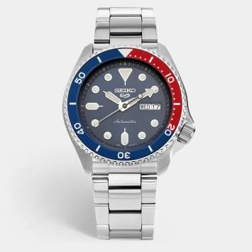 مملوكة مسبقًا Seiko 5 sports SRPD53K1 Blue Dial Stainless Steel Men's Wristwatch 42.5 mm