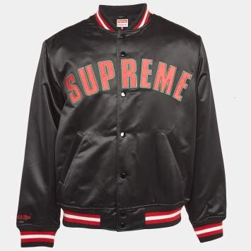 Pre Owned Supreme x Mitchell & Ness Satin Varsity Jacket M