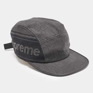 Supreme Black Logo Detail Canvas Cap