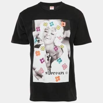 Supreme Black Mark Gonzales Print Cotton Crew Neck T-Shirt M