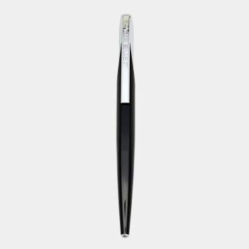 Pre Owned S.T. Dupont Black Lacquer Finish Chrome Finish Metal Jet 8 Ballpoint Pen