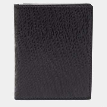 Pre Owned S.T. Dupont Black Leather Business Card Holder