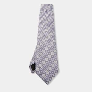 مملوكة مسبقًا S.T. Dupont Lavender Jacquard Silk Tie