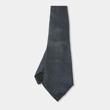 مملوكة مسبقًا S.T. Dupont Blue Jacquard Traditional Tie 