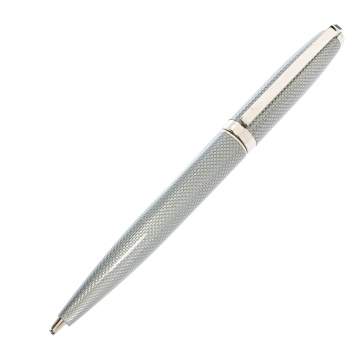 Pre Owned S.T. Dupont Fidelio Silver Textured Guilloche Palladium Finish Ballpoint Pen