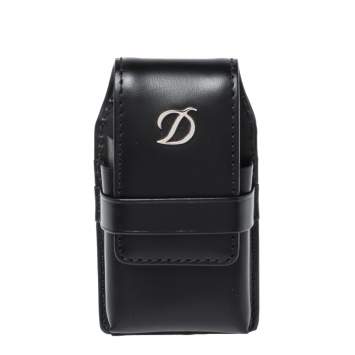 Pre Owned S.T. Dupont Black Leather Line D Lighter Case