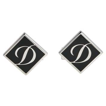Pre Owned S.T. Dupont Iconic D Black Lacquer Cufflinks