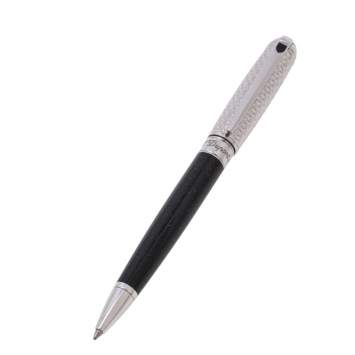 Pre Owned S.T. Dupont Line D Duo Tone Lacquer & Palladium Finish Ballpoint Pen