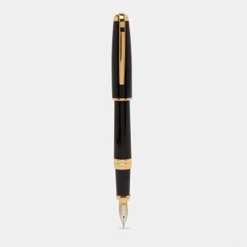 Pre Owned S.T Dupont Olympio Black Lacquer Fountain Pen