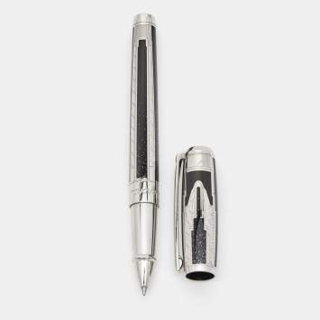 Pre Owned S.T. Dupont Elysee Revelation Lacquer Silver Tone Roller Ball Pen