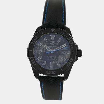 Tag Heuer Black Stainless Steel Aquaracer Calibre 5 WBD218C.FC6447 Automatic Men's Wristwatch 41mm