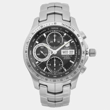 Tag Heuer Black Stainless Steel Link CJF211A.BA0594 Automatic Men's Wristwatch 42 mm