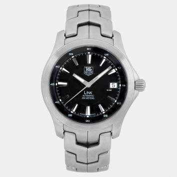 Pre Owned TAG Heuer Link WJF2110.BA0570 Automatic Black Dial Stainless Steel Men's Wristwatch 39 mm