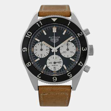 Pre Owned Tag Heuer Autavia Heritage CBE2110.BA0687 Automatic Black Stainless Steel Men's Wristwatch 42 mm