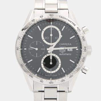 Pre Owned Tag Heuer Carrera CV2016-2 Automatic Stainless Steel Men's Wristwatch 41.5 mm