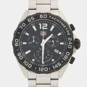 مملوكة مسبقًا Tag Heuer Formula 1 CAZ1010 Quartz Stainless Steel Men's Wristwatch 43 mm
