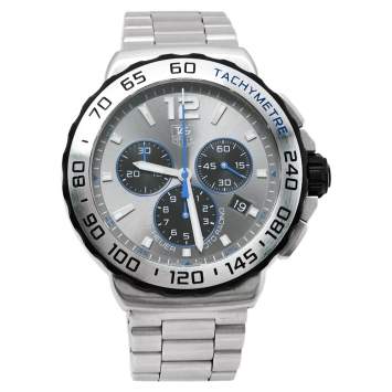 Pre Owned Tag Heuer Grey Stainless Steel Formula 1 CAU1119.BA0858 Men's Wristwatch 42 mm