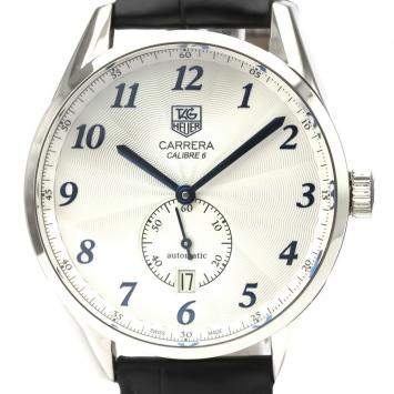 Pre Owned Tag Heuer Silver Stainless Steel Carrera WAS2111 Automatic Men's Wristwatch 39 MM