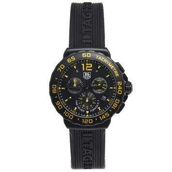 Pre Owned Tag Heuer Black PVD Plated Stainless Steel Formula 1 CAU111E Men's Wristwatch 42 mm