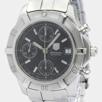Pre Owned Tag Heuer Black Stainless Steel 2000 Exclusive CN2111 Men's Wristwatch 41 mm