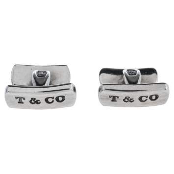 Pre Owned Tiffany & Co. Sterling Silver Classic Cufflinks
