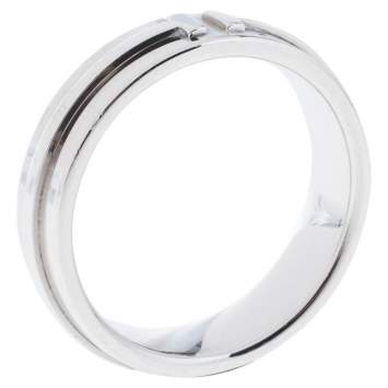 Pre Owned Tiffany & Co. Tiffany T Silver Wide Ring Size 62