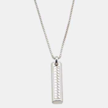 Pre Owned Tiffany & Co. Paloma Picasso Caliper Silver Bar Tag Necklace
